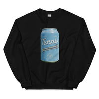 Tennis Select design printed on the chest of a sweatshirt, shown flat, front