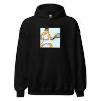 Eight Bit Serve - front - men's tennis hoodie for USTA and competitive players
