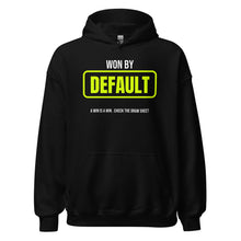 Won By Default — Funny Pickleball Hoodie — Black