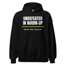 Undefeated In Warm-Up — Funny Pickleball Hoodie — Black