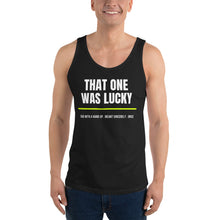 That One Was Lucky — Funny Tennis Tank Top — Black