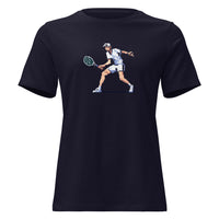Net Rusher - front - women's tennis tee for USTA and competitive players