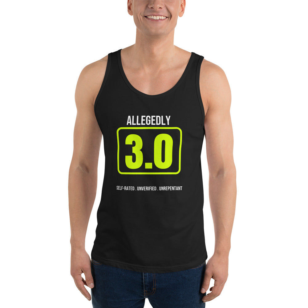 Allegedly A Three Oh - worn - pickleball tank