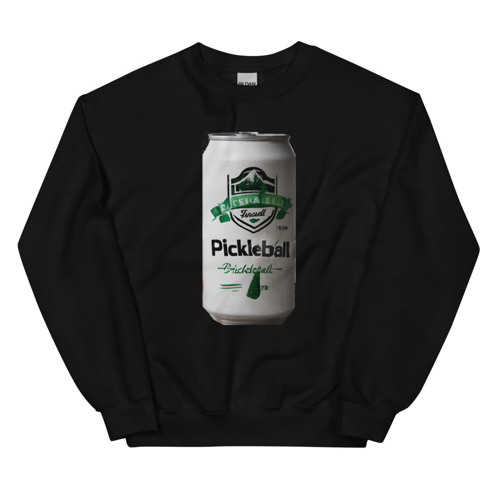 Pickleball Craft design printed on the chest of a sweatshirt, shown flat, front