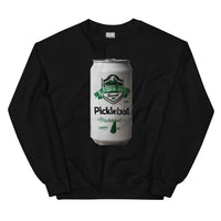 Pickleball Craft design printed on the chest of a sweatshirt, shown flat, front