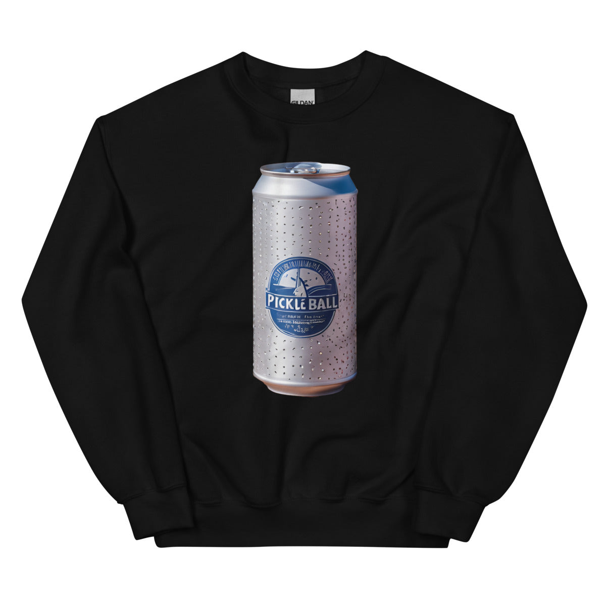 Pickleball Lite (All The Dinks) design printed on the chest of a sweatshirt, shown flat, front