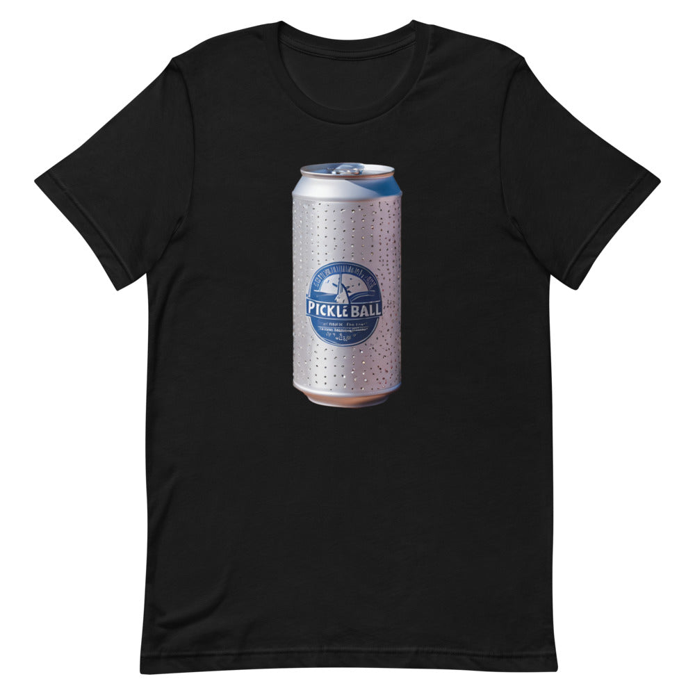 Pickleball Lite design printed on the chest of a women's t-shirt, shown flat, front