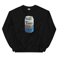 Tennis Pilsner Crest (Est. 1961) design printed on the chest of a sweatshirt, shown flat, front