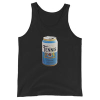 Tennis Pilsner Crest (Est. 1961) design printed on the chest of a tank top, shown flat, front
