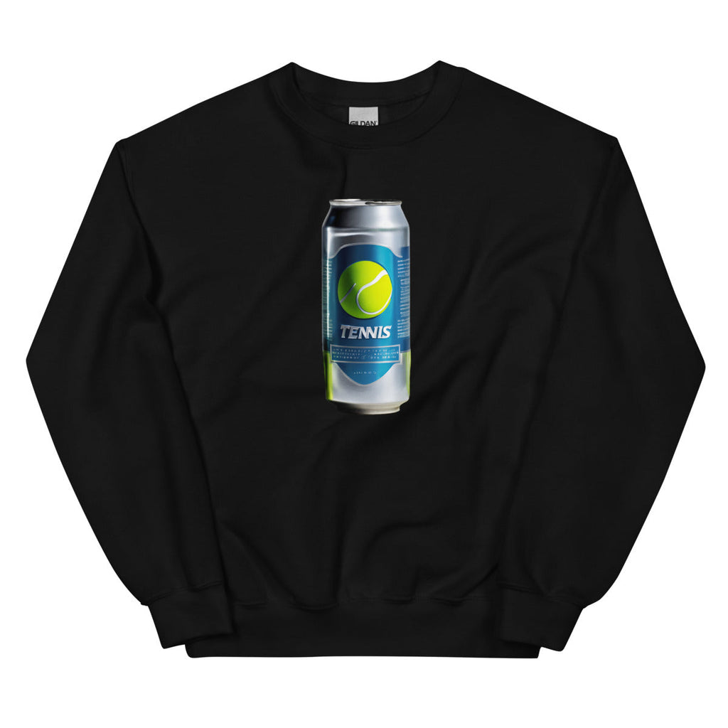 Tennis Energy (Third Set Fuel) design printed on the chest of a sweatshirt, shown flat, front