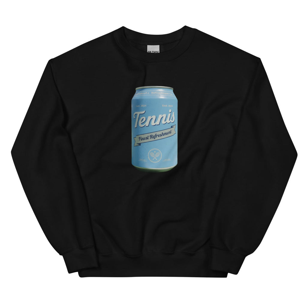 Tennis Select design printed on the chest of a sweatshirt, shown flat, front