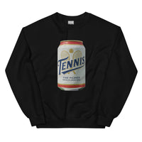 Tennis Pilsner Club (Members & Guests) design printed on the chest of a sweatshirt, shown flat, front
