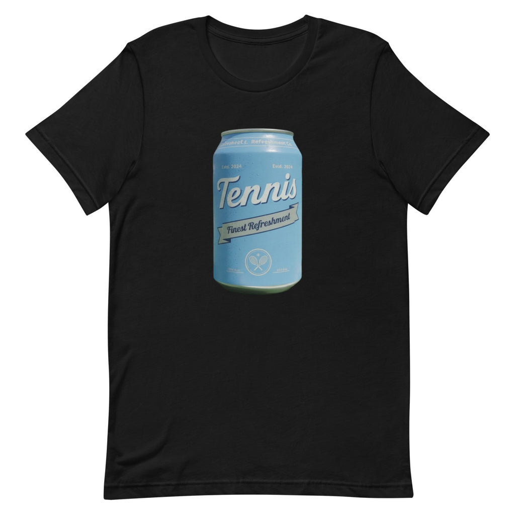 Tennis Select design printed on the chest of a women's t-shirt, shown flat, front