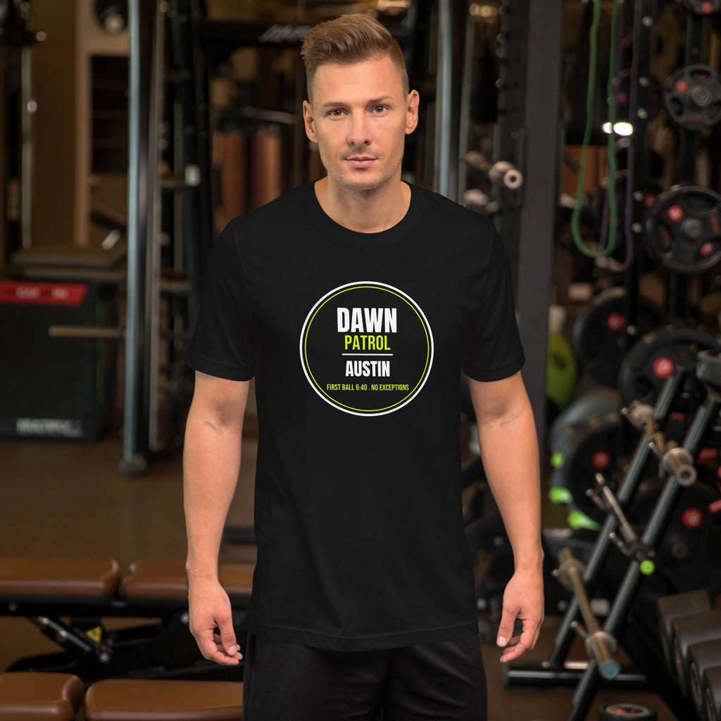Dawn Patrol Austin - worn - tennis tee