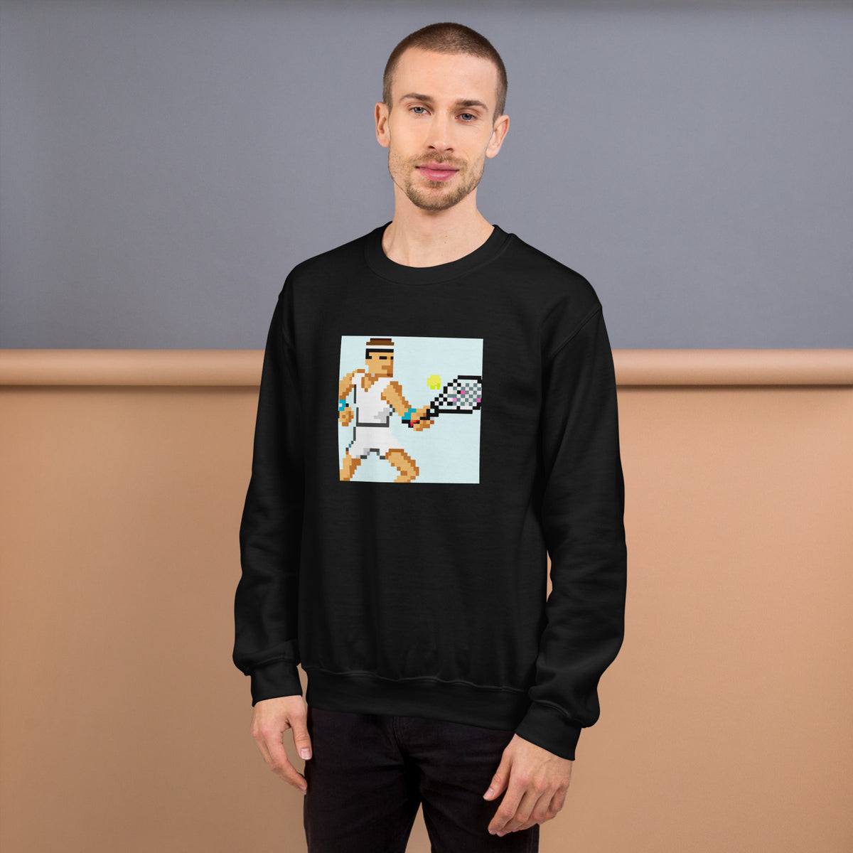 Eight Bit Serve - worn - tennis sweatshirt