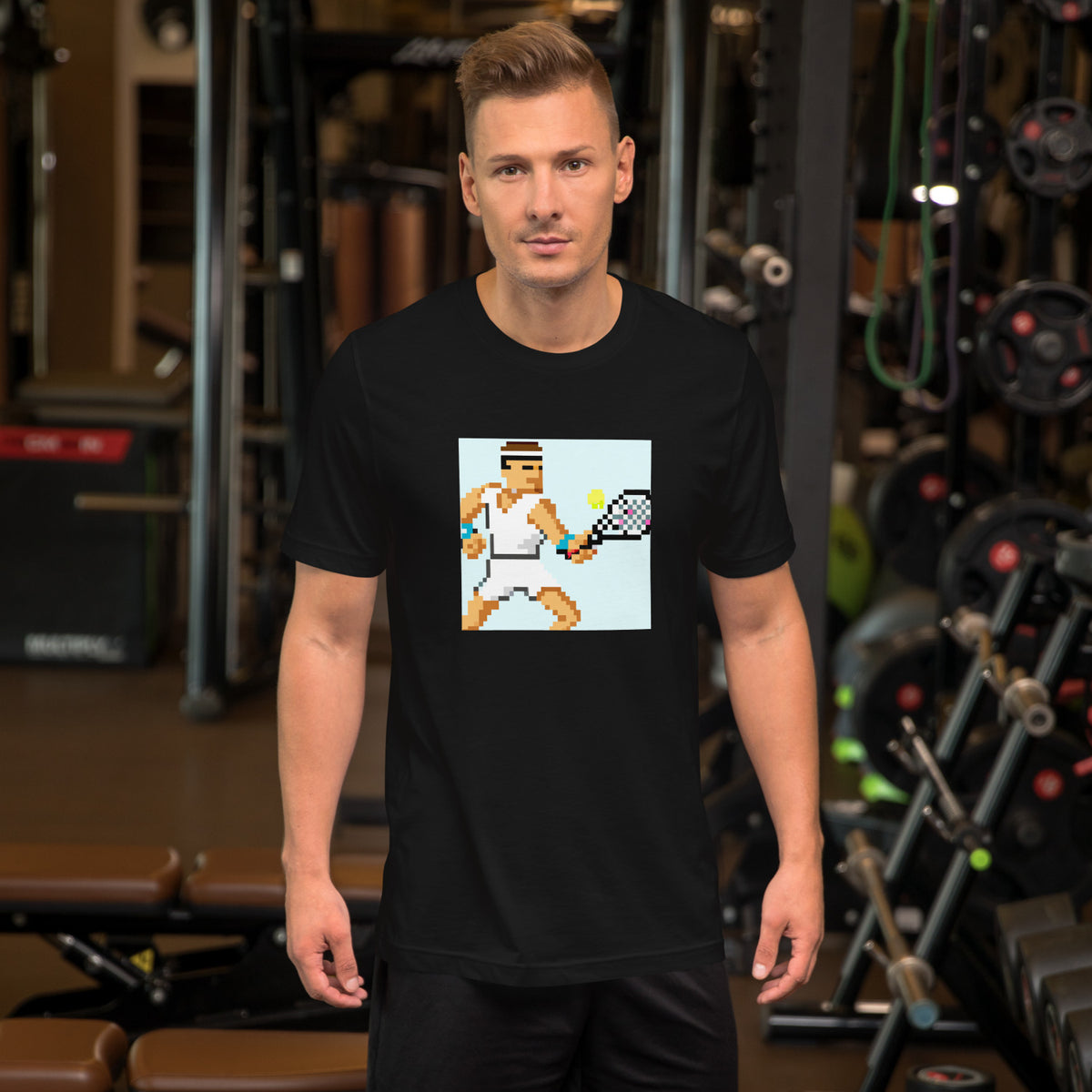 Eight Bit Serve - worn - tennis tee