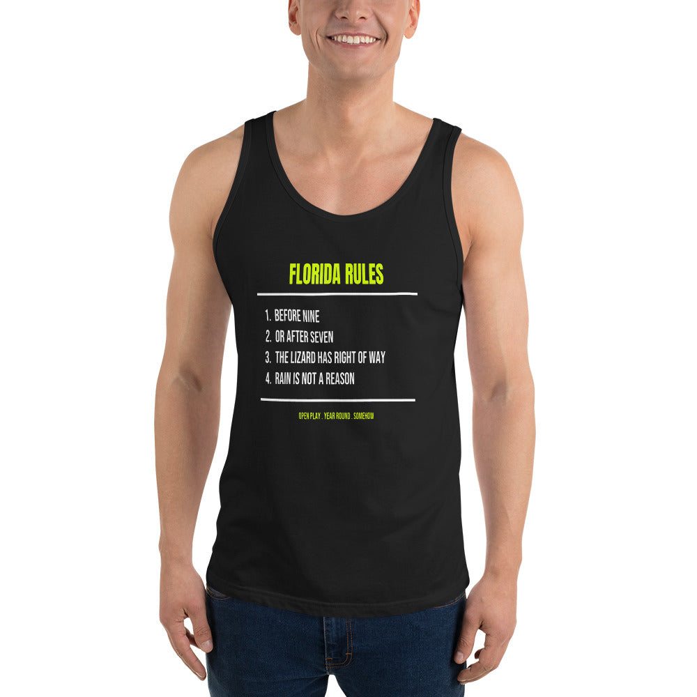 Florida Rules Of Play - worn - tennis tank