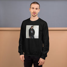 Game Set Match black sweatshirt worn by a model -- tennis court style