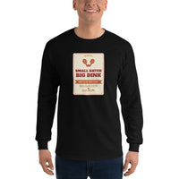 Pickleball Craft black long sleeve shirt shown on a model -- pickleball court style