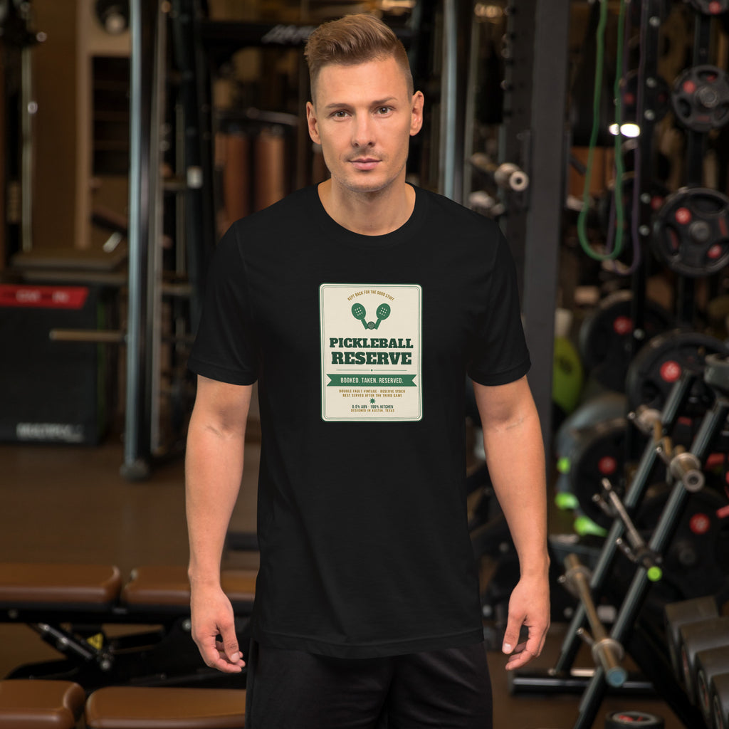 Pickleball Reserve - worn - men's pickleball performance tee for USTA and competitive players