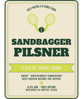 Sandbagger Pilsner design artwork