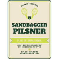 Sandbagger Pilsner design artwork