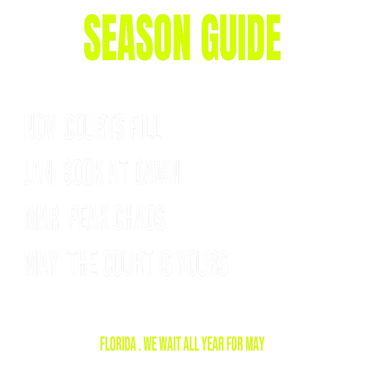 Snowbird Season design artwork