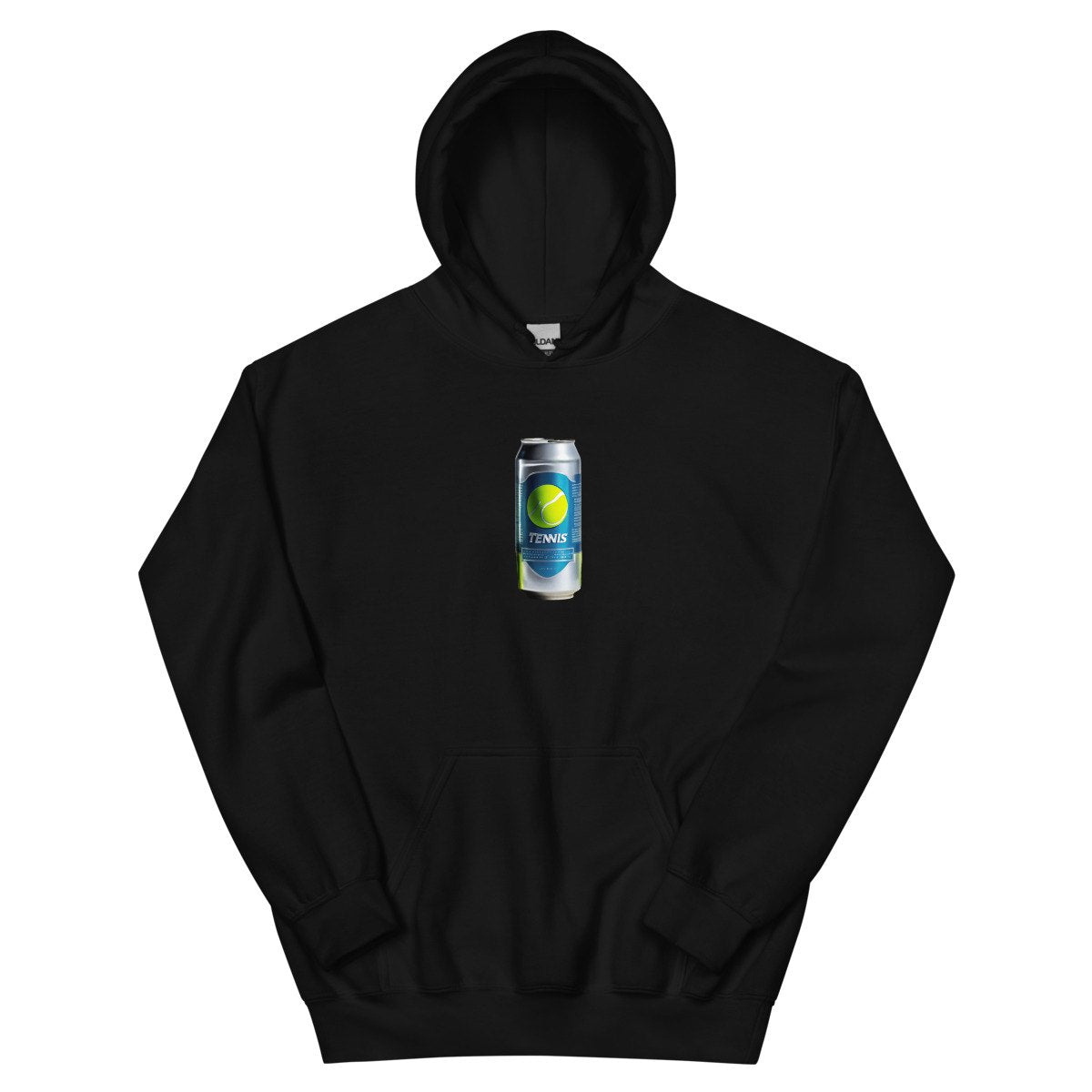 tennis energy design printed on a hoodie, front