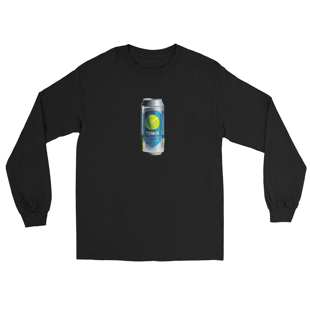 tennis energy design printed on a longsleeve, front