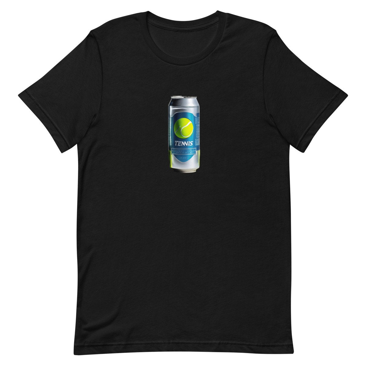 tennis energy design printed on a tee, front