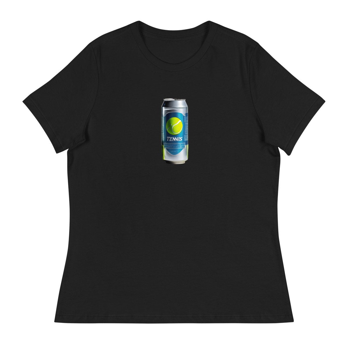 tennis energy design printed on a womens-tee, front