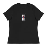 tennis lite silver can design printed on a womens-tee, front