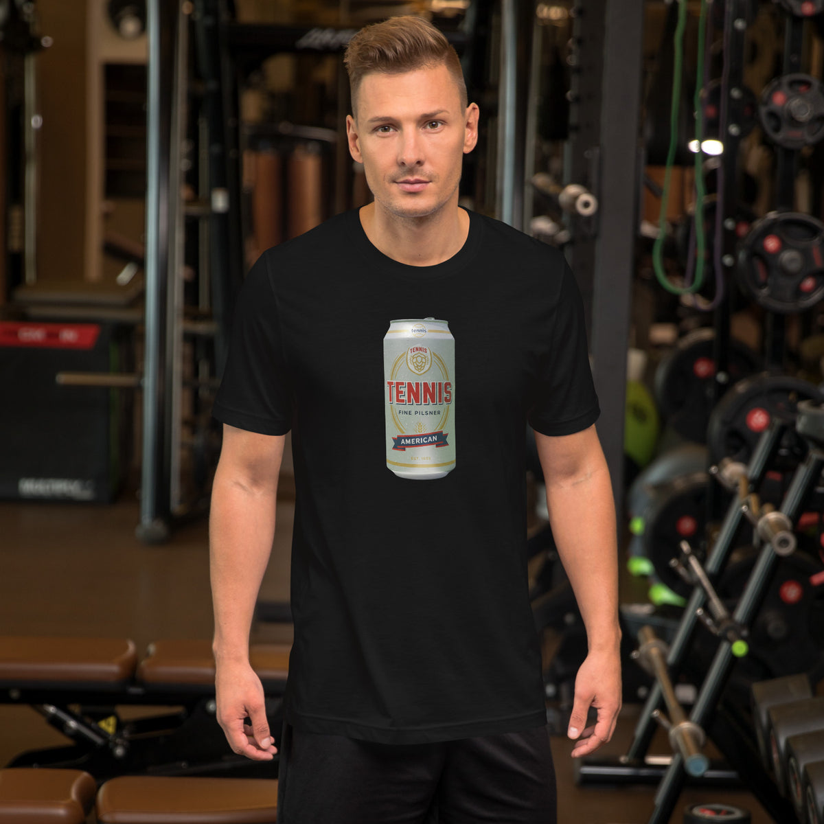 Tennis Pilsner American - worn - men's tennis performance tee for USTA and competitive players