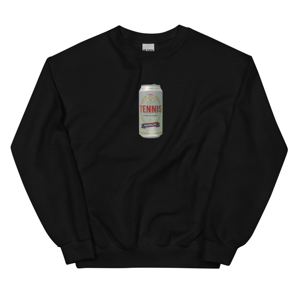 tennis pilsner design printed on a sweatshirt, front