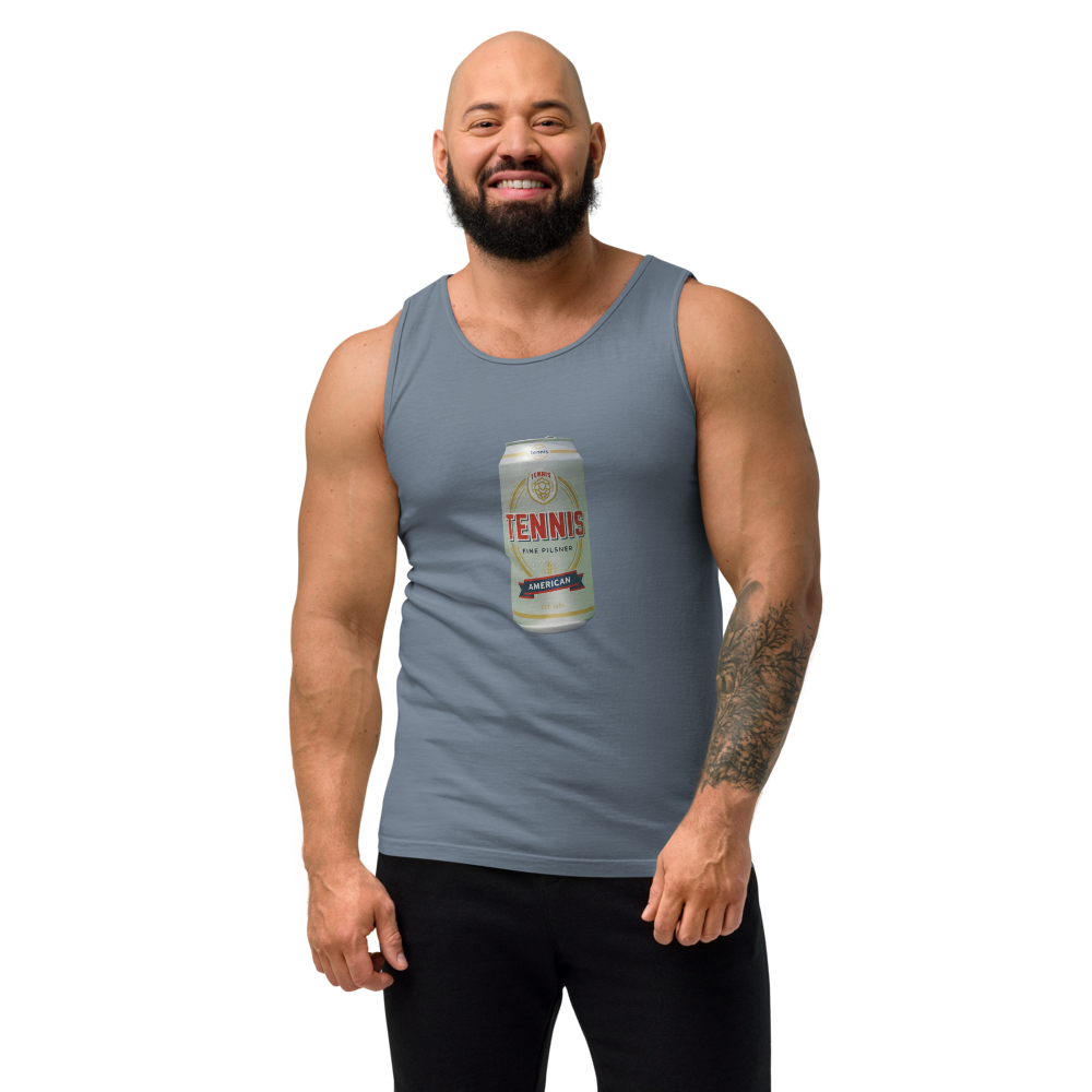 Tennis Pilsner - on-model - unisex tennis tank top for USTA and competitive players
