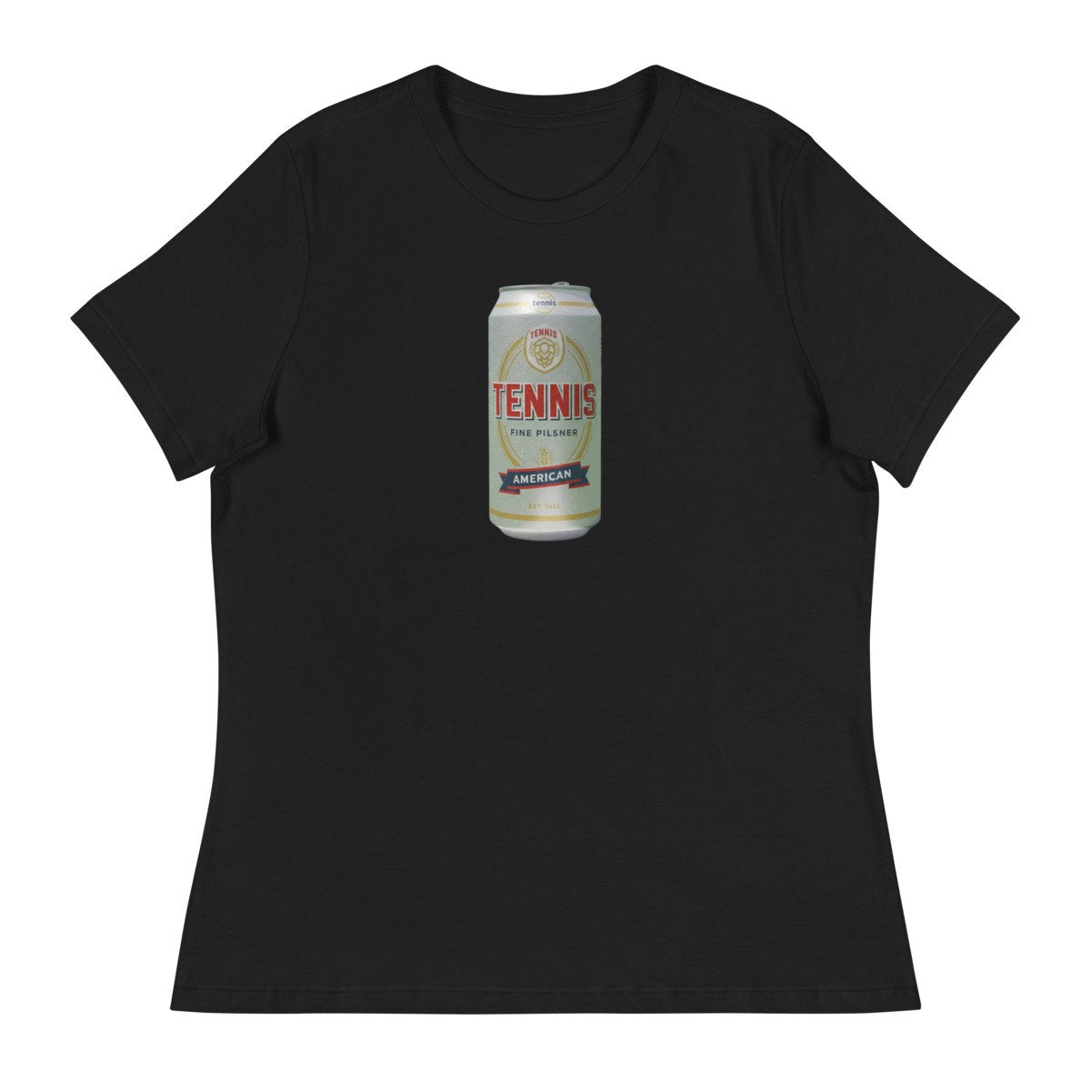 Tennis Pilsner womens tee flat