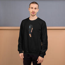 Tennis Select black sweatshirt worn by a model -- tennis court style
