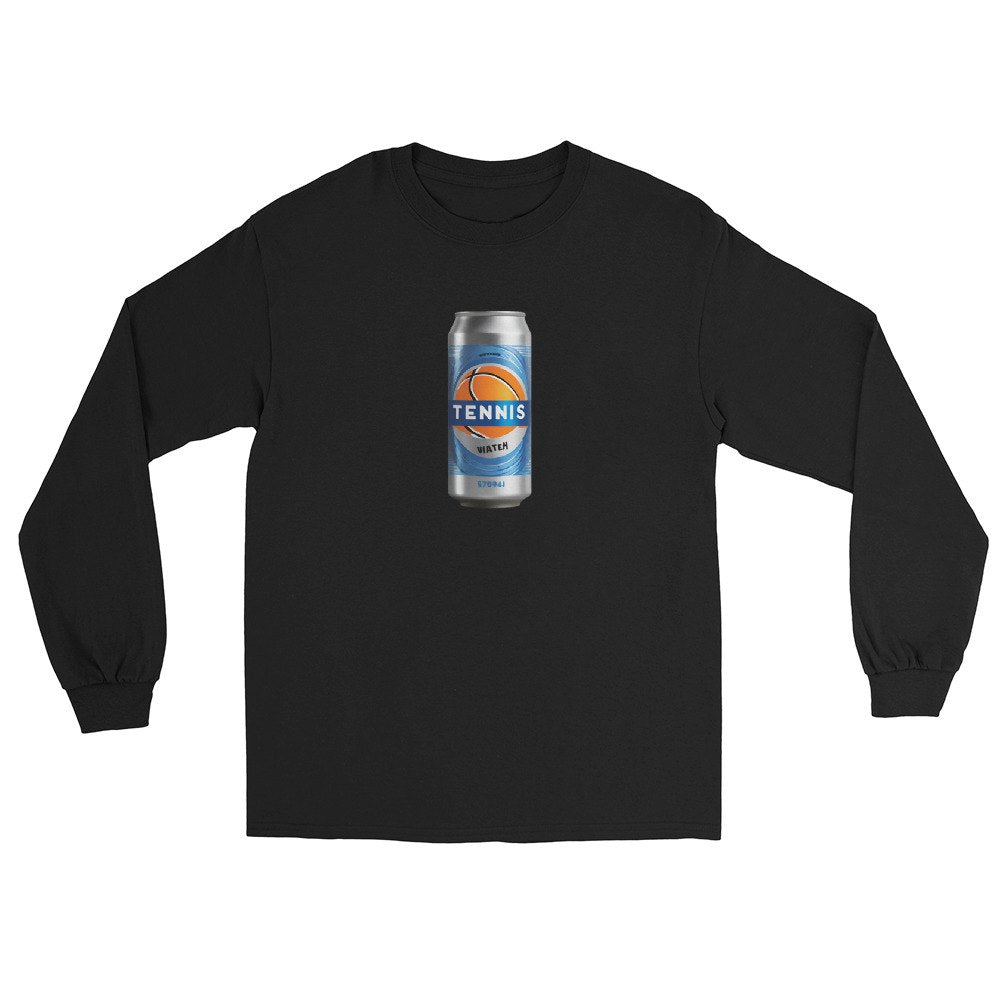 tennis water design printed on a longsleeve, front
