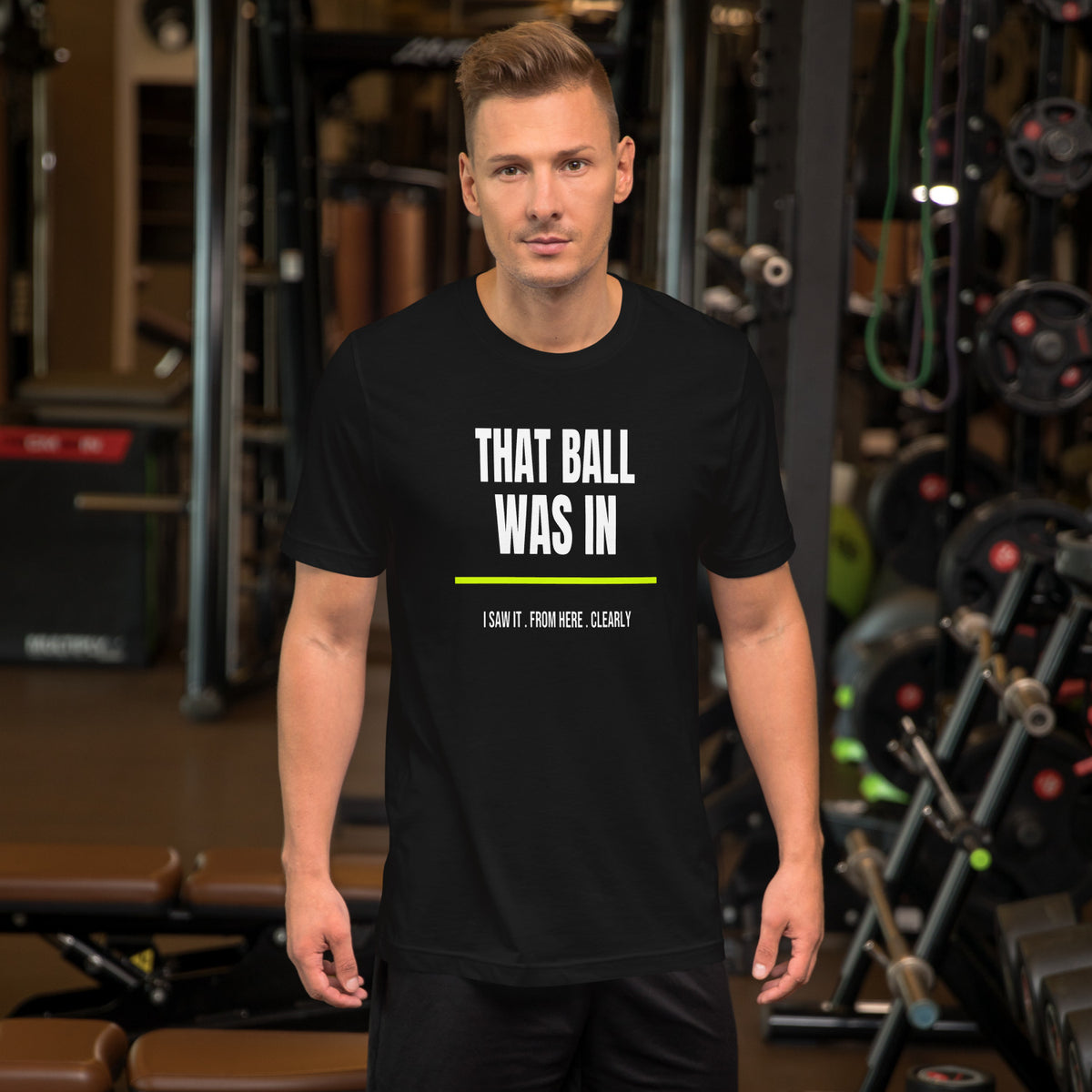 That Ball Was In - worn - pickleball tee