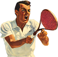 The Volleyer retro tennis design artwork