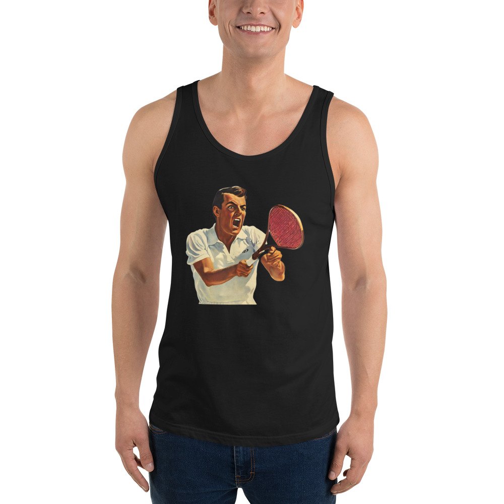 The Volleyer tank top worn by a model