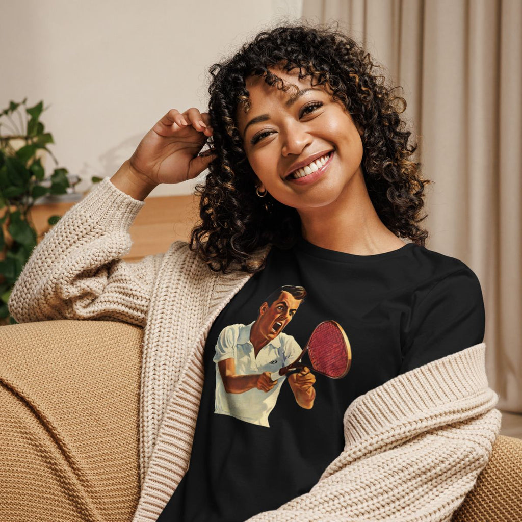 The Volleyer womens tee worn by a model