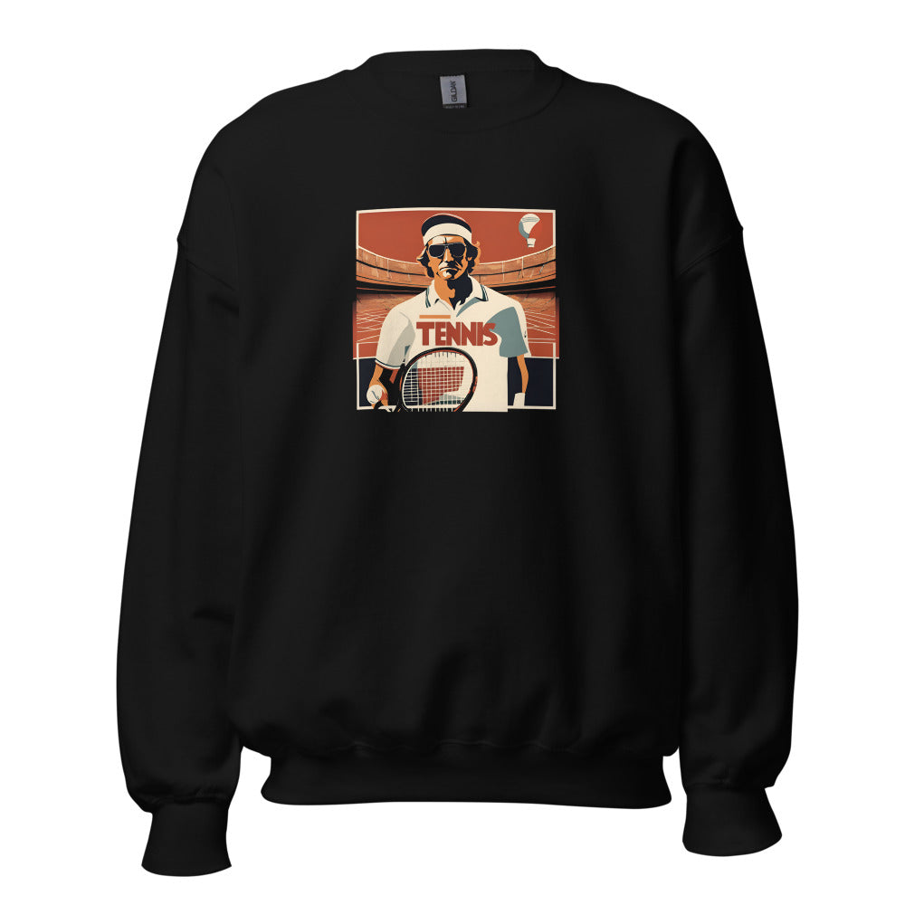 Seventies Serve — Funny Tennis Sweatshirt