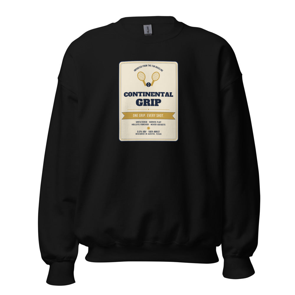 Continental Grip Lager — Vintage Beer Can Tennis Sweatshirt