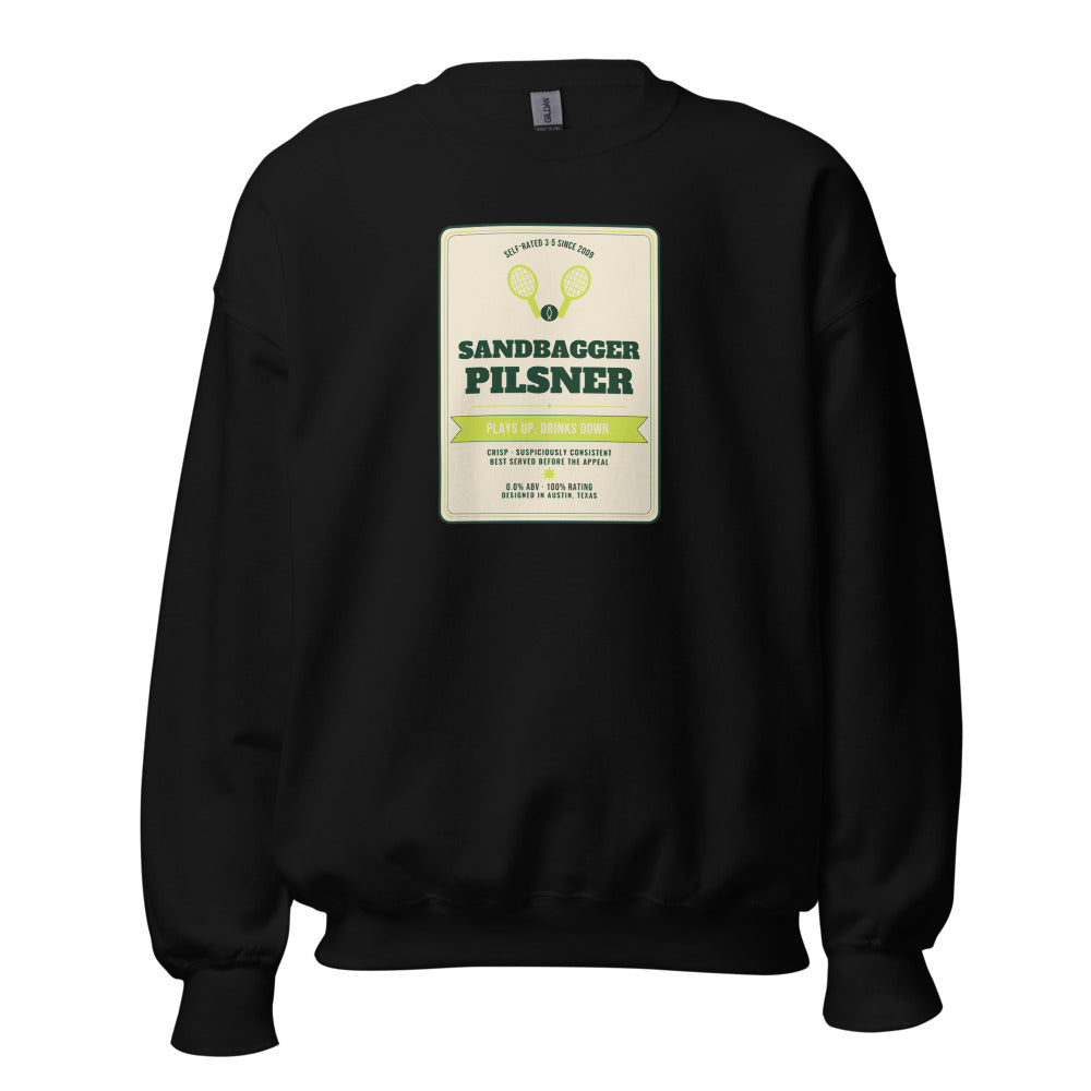 Sandbagger Pilsner — Vintage Beer Can Tennis Sweatshirt