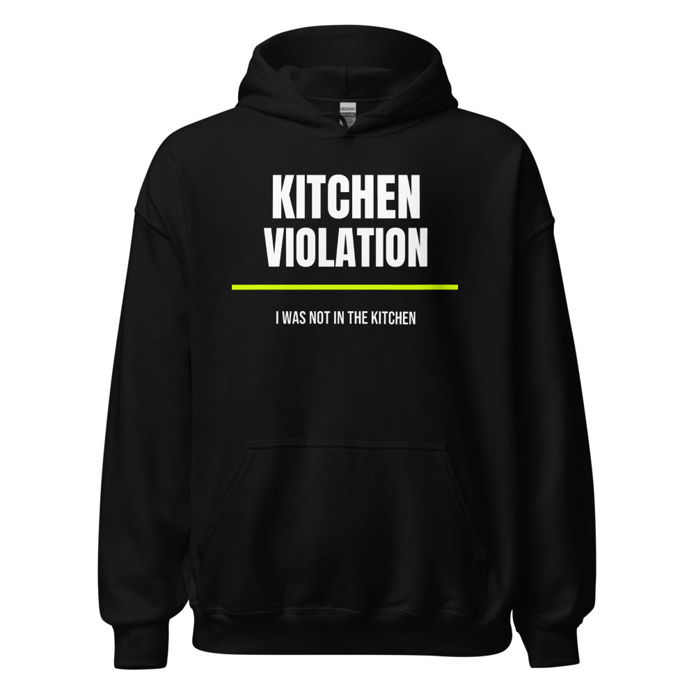 Kitchen Violation — Funny Pickleball Hoodie — Black