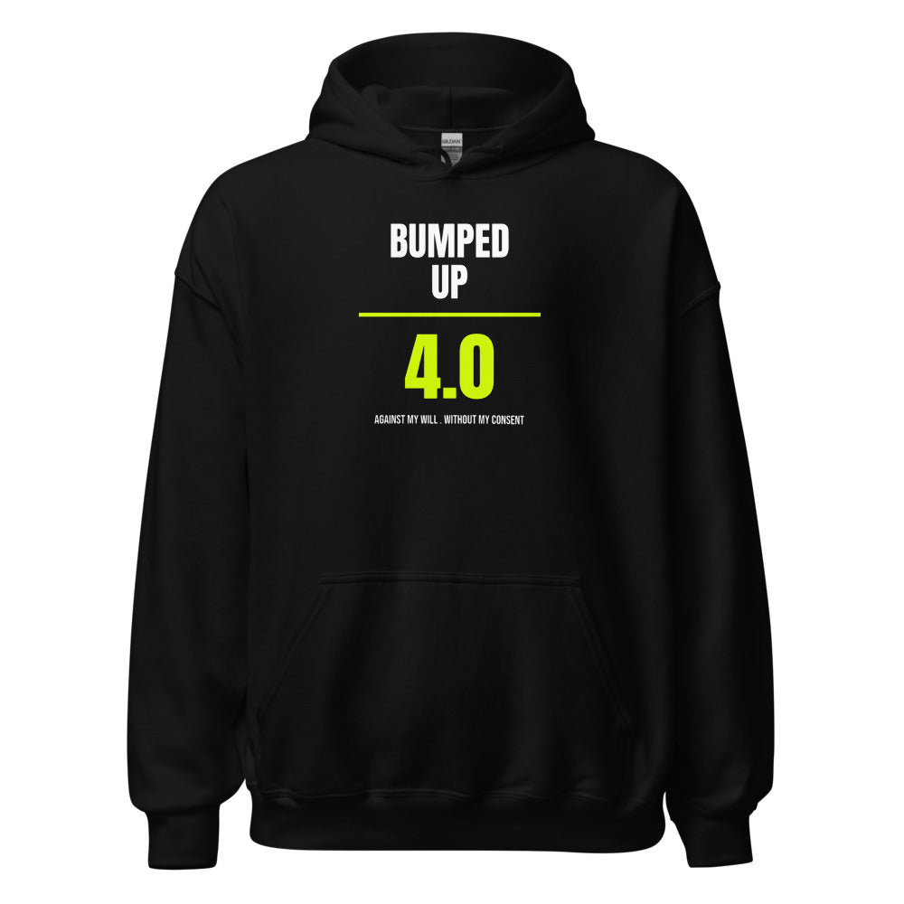 Bumped Up Against My Will — Funny Tennis Hoodie — Black