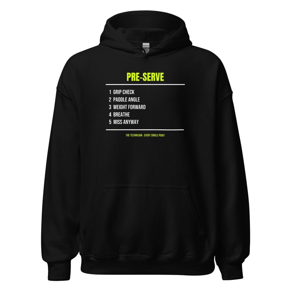 The Technician's Checklist — Funny Pickleball Hoodie — Black