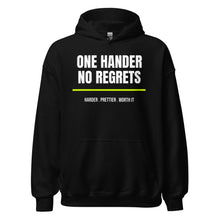 One Hander, No Regrets — Funny Tennis Hoodie — Black