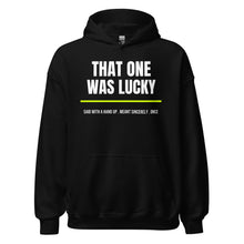 That One Was Lucky — Funny Tennis Hoodie — Black